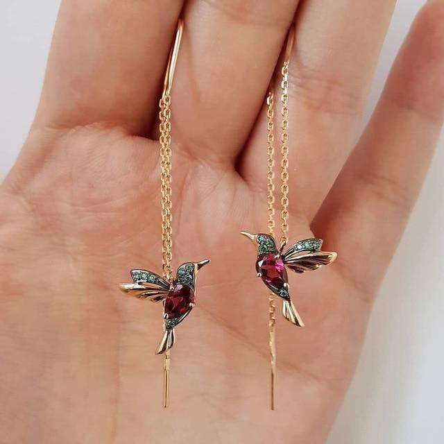 Natura I Zirkonia Hummingbird Earrings