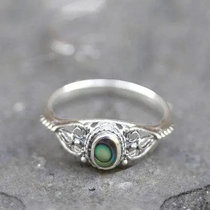 Rainbow Shell Filigree Design Ring