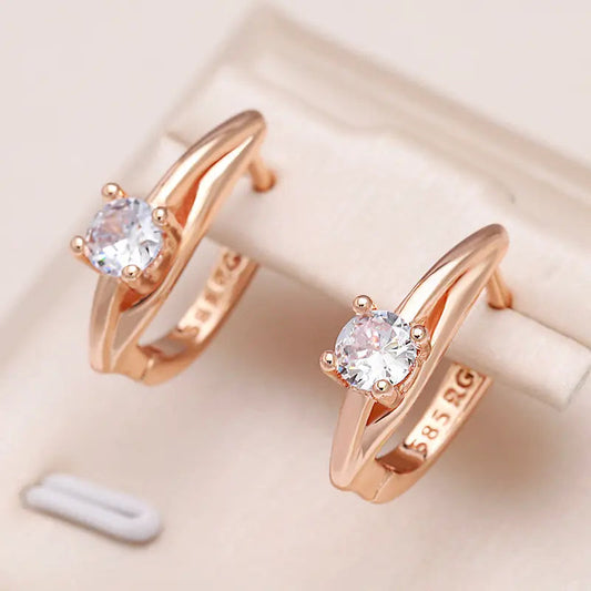 Golden Crystal Earrings