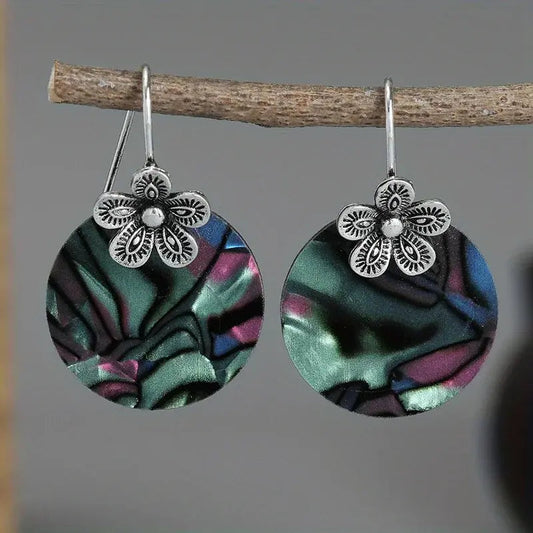 Colorful Round Vintage Earrings
