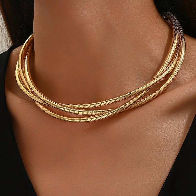 The Luxe Stack I Layered Golden Necklace